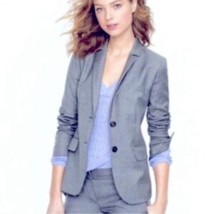 J. Crew Mercantile Classic Work Blazer Heather Graphite Gray Size 12 New w Tags!